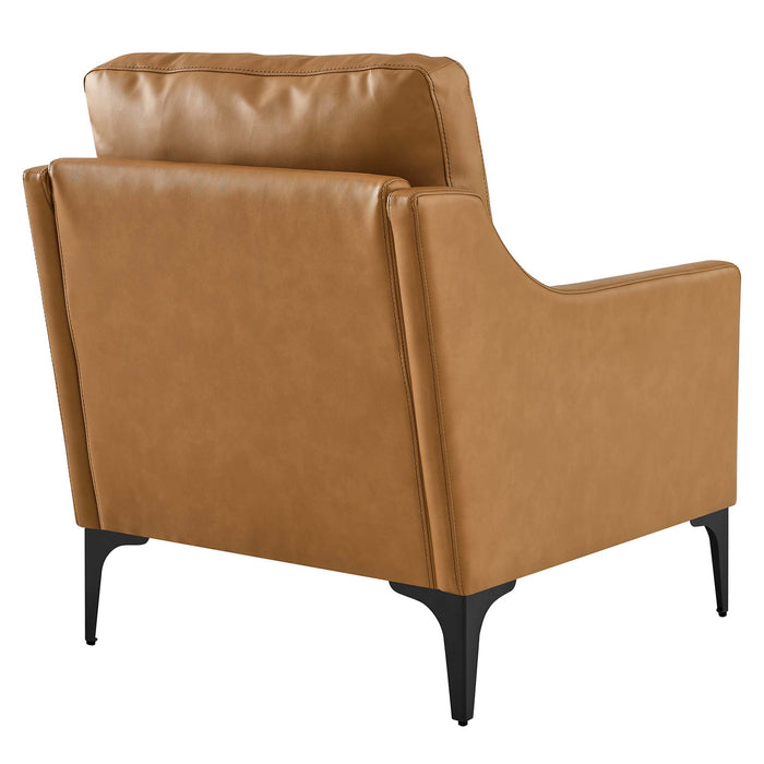 Corland Leather Armchair by Modway