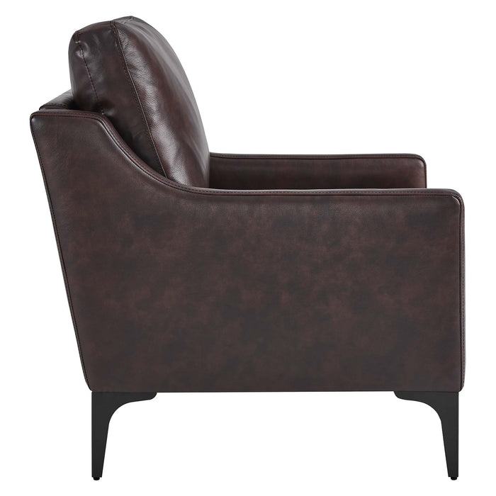 Corland Leather Armchair by Modway