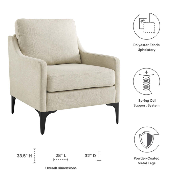 Corland Upholstered Fabric Armchair by Modway