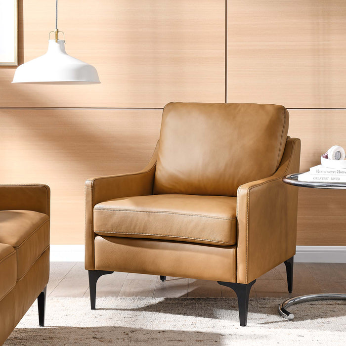 Corland Leather Armchair by Modway