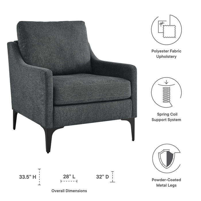 Corland Upholstered Fabric Armchair by Modway