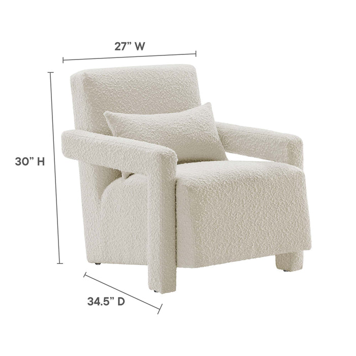 Mirage Boucle Upholstered Armchair by Modway