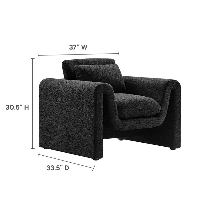 Waverly Boucle Upholstered Armchair by Modway