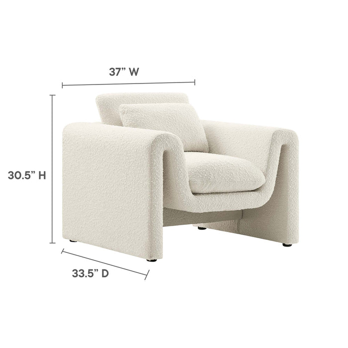 Waverly Boucle Upholstered Armchair by Modway