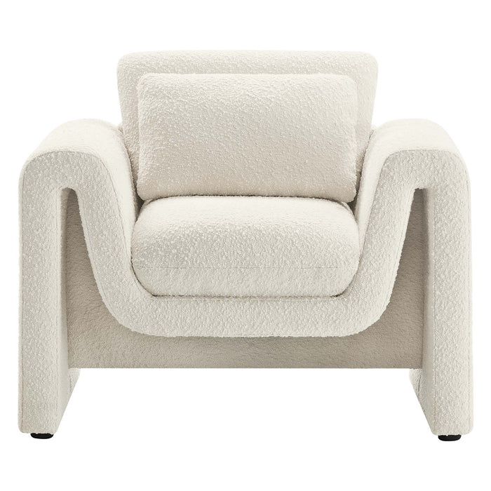 Waverly Boucle Upholstered Armchair by Modway