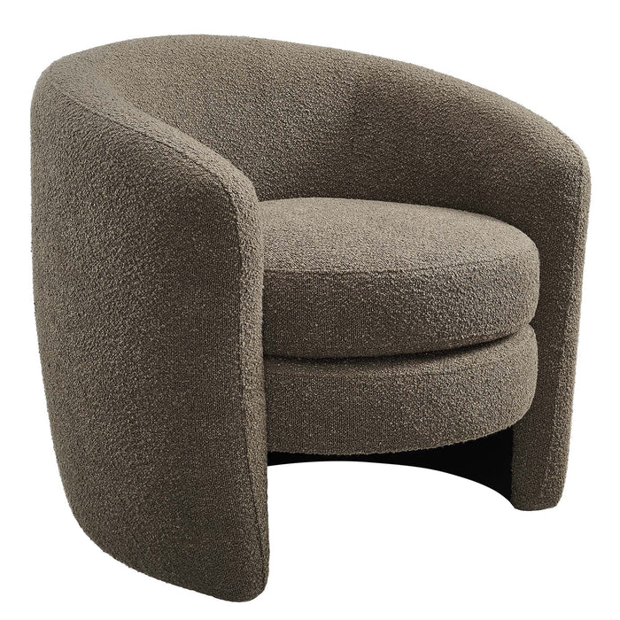 Affinity Upholstered Boucle Fabric Curved Back Armchair by Modway