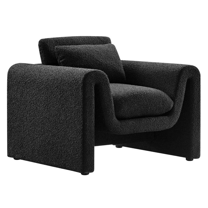 Waverly Boucle Upholstered Armchair by Modway