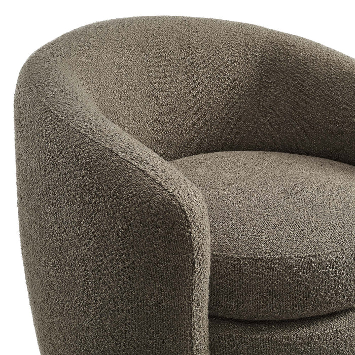 Affinity Upholstered Boucle Fabric Curved Back Armchair by Modway