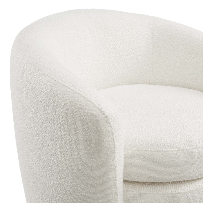 Affinity Upholstered Boucle Fabric Curved Back Armchair by Modway