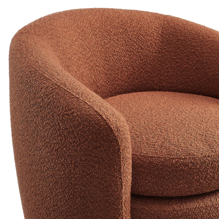 Affinity Upholstered Boucle Fabric Curved Back Armchair by Modway