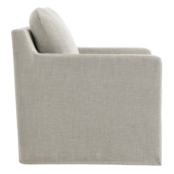 Serene Linen Slipcovered Swivel Armchair by Modway