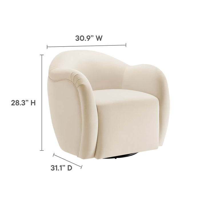 Compose Performance Velvet Swivel Armchair by Modway