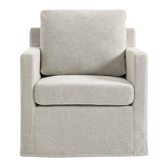 Serene Linen Slipcovered Swivel Armchair by Modway