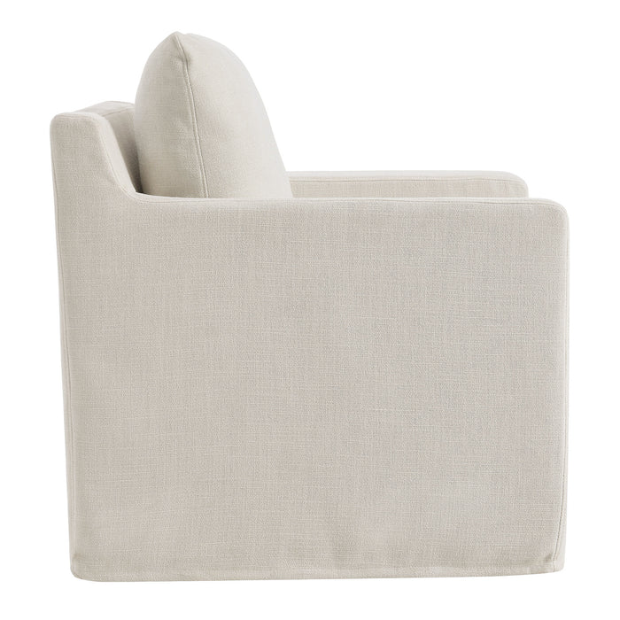 Serene Linen Slipcovered Swivel Armchair by Modway