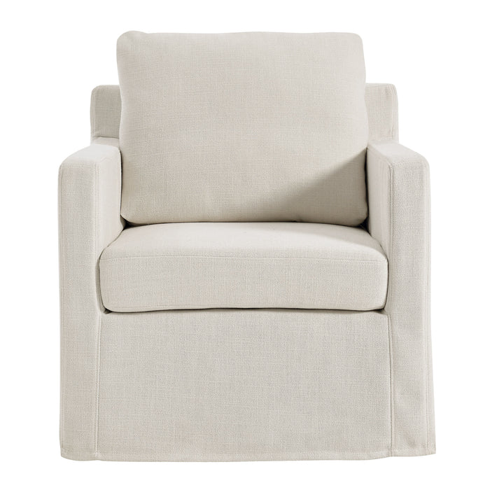 Serene Linen Slipcovered Swivel Armchair by Modway