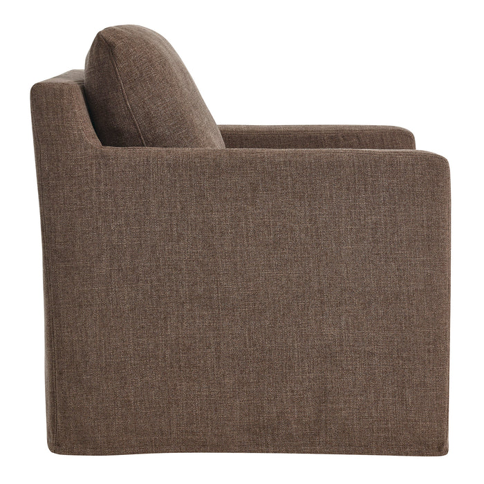 Serene Linen Slipcovered Swivel Armchair by Modway