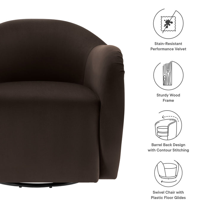 Compose Performance Velvet Swivel Armchair by Modway