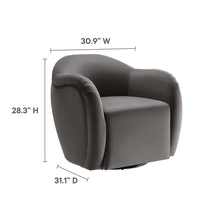 Compose Performance Velvet Swivel Armchair by Modway