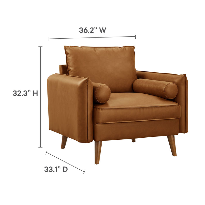 Revive Upholstered Vegan Leather Accent Armchair by Modway