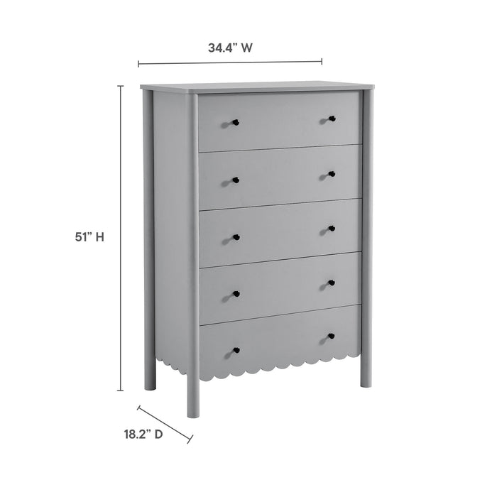 Emmeline Scalloped 5-Drawer Chest by Modway