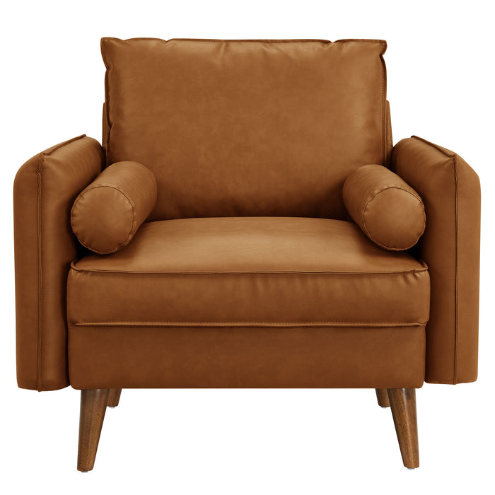 Revive Upholstered Vegan Leather Accent Armchair by Modway