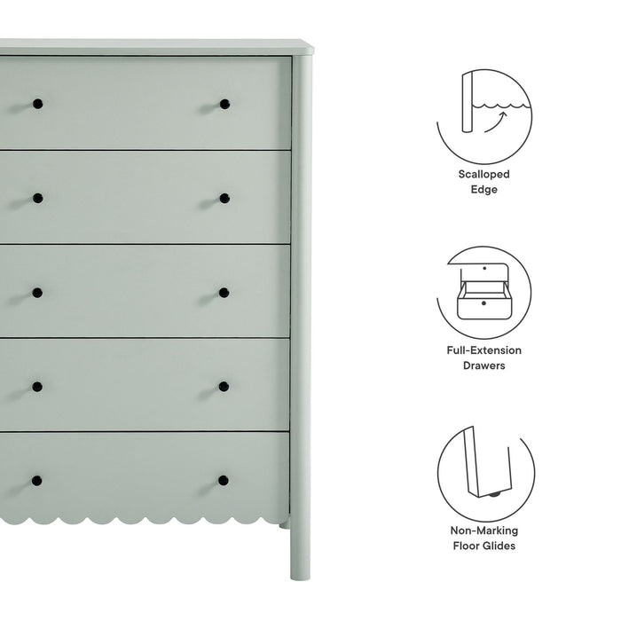 Emmeline Scalloped 5-Drawer Chest by Modway