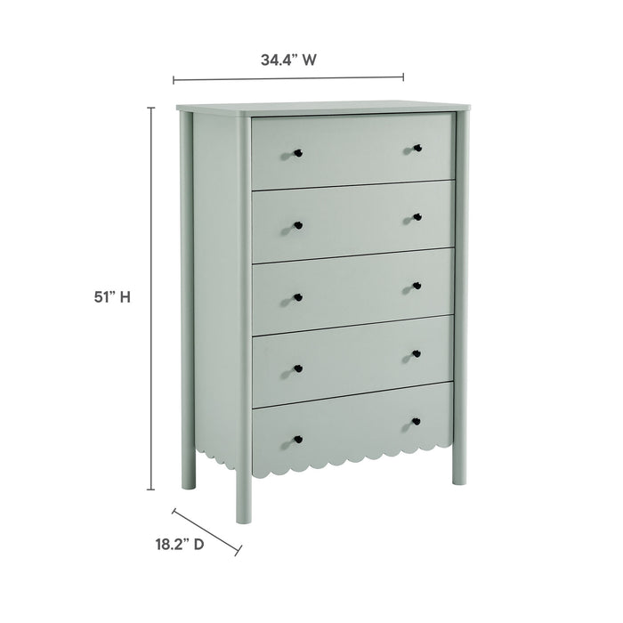 Emmeline Scalloped 5-Drawer Chest by Modway