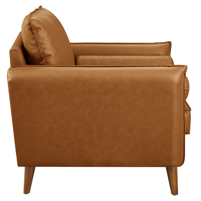 Revive Upholstered Vegan Leather Accent Armchair by Modway