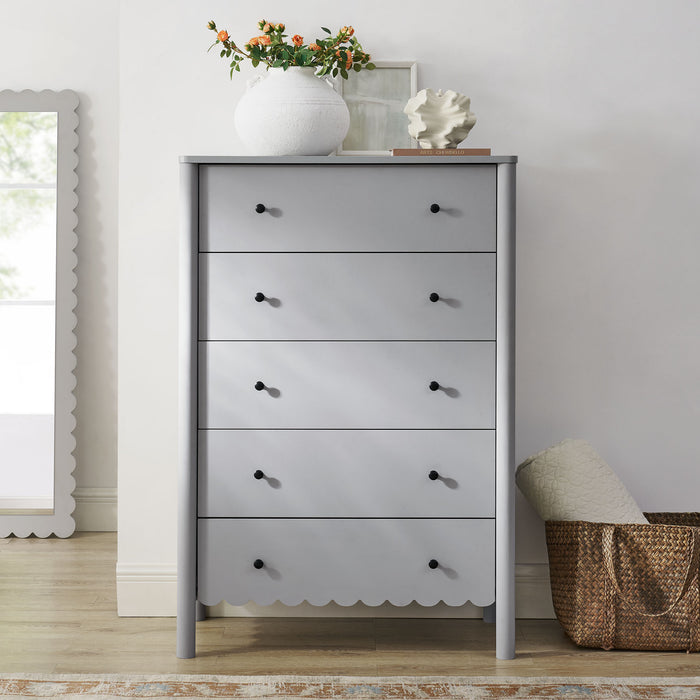 Emmeline Scalloped 5-Drawer Chest by Modway