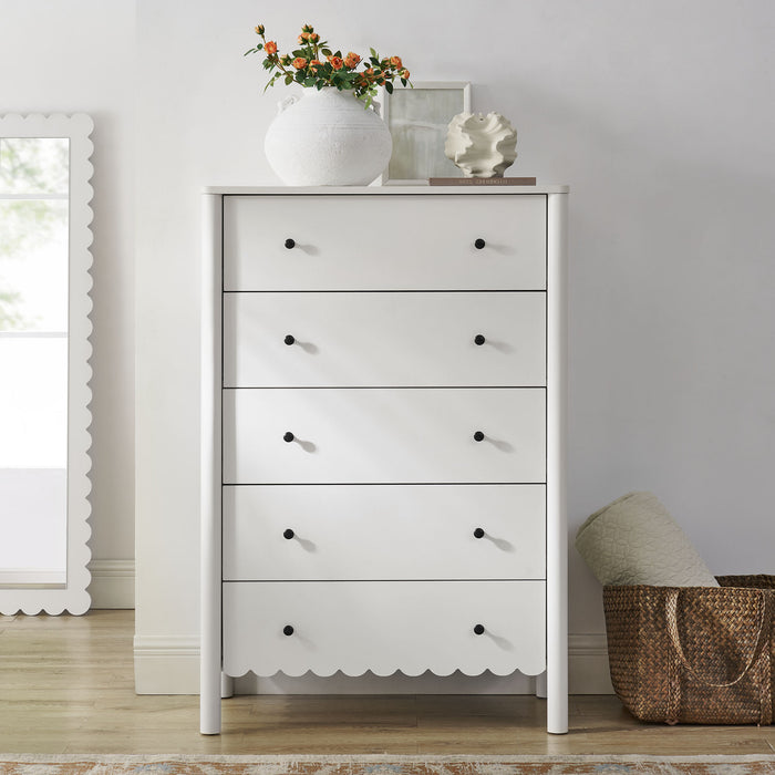 Emmeline Scalloped 5-Drawer Chest by Modway