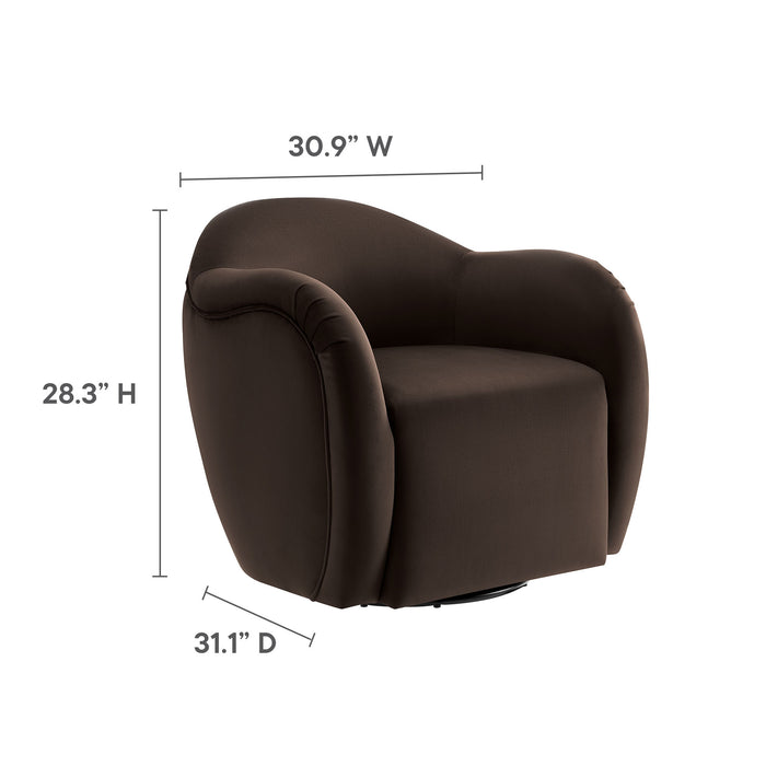 Compose Performance Velvet Swivel Armchair by Modway