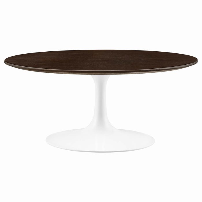 Lippa 36" Round Wood Grain Coffee Table by Modway