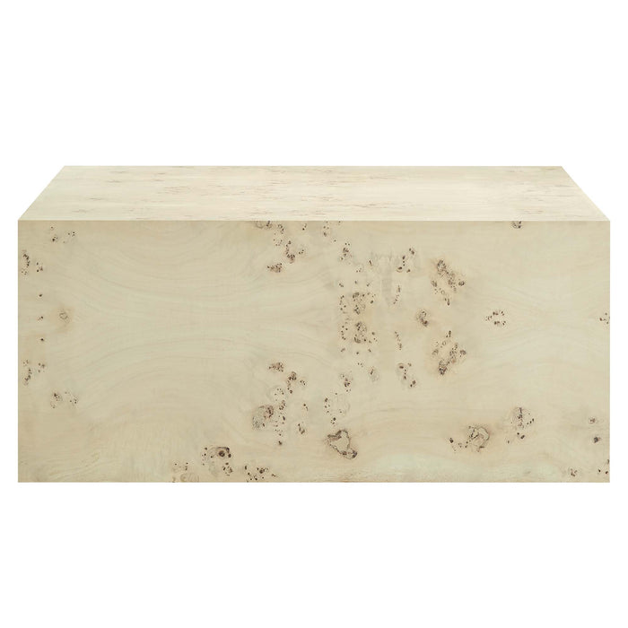 Cosmos 36" Square Burl Wood Coffee Table by Modway