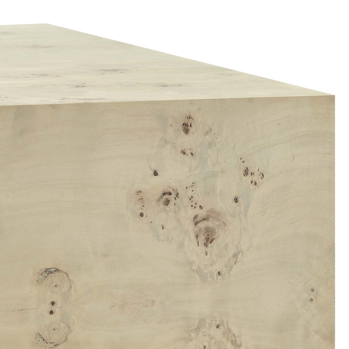 Cosmos 36" Square Burl Wood Coffee Table by Modway