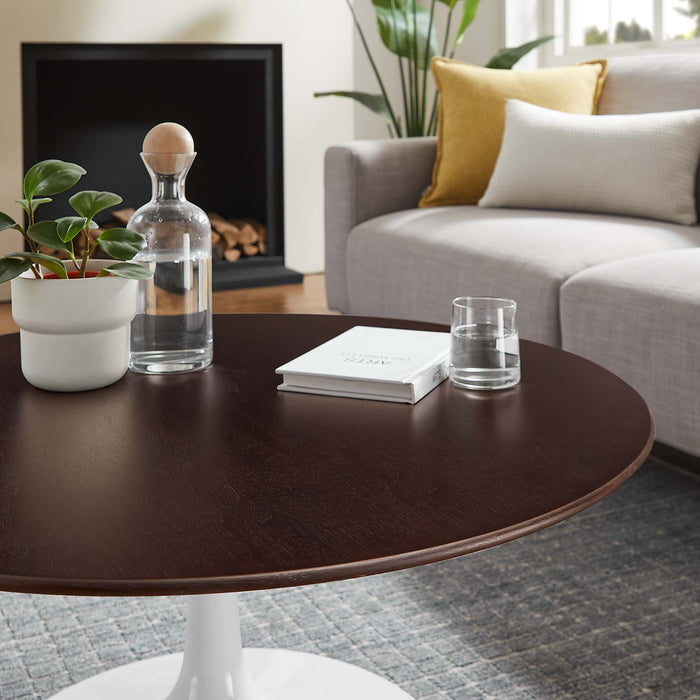 Lippa 36" Round Wood Grain Coffee Table by Modway