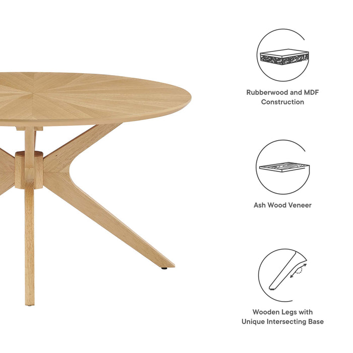 Crossroads Round Wood Coffee Table by Modway