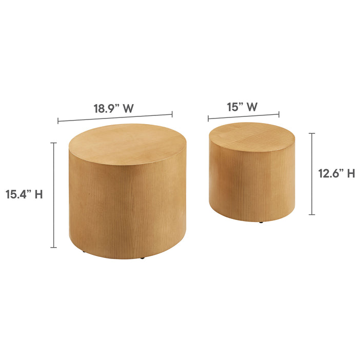 Amani Round Nesting Coffee Tables Set of 2 by Modway