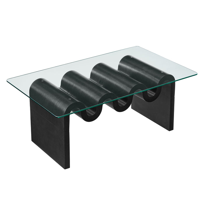 Ondine Glass Top Coffee Table by Modway