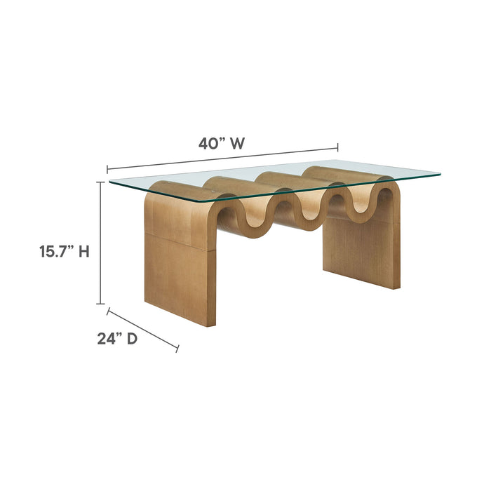 Ondine Glass Top Coffee Table by Modway