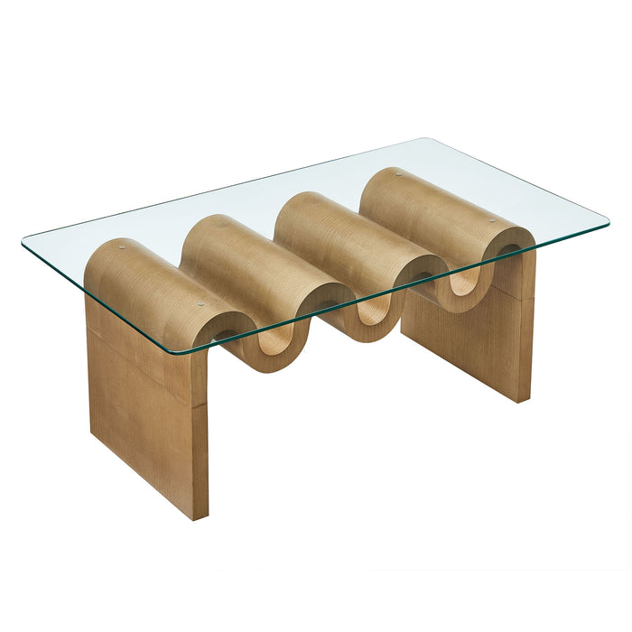 Ondine Glass Top Coffee Table by Modway