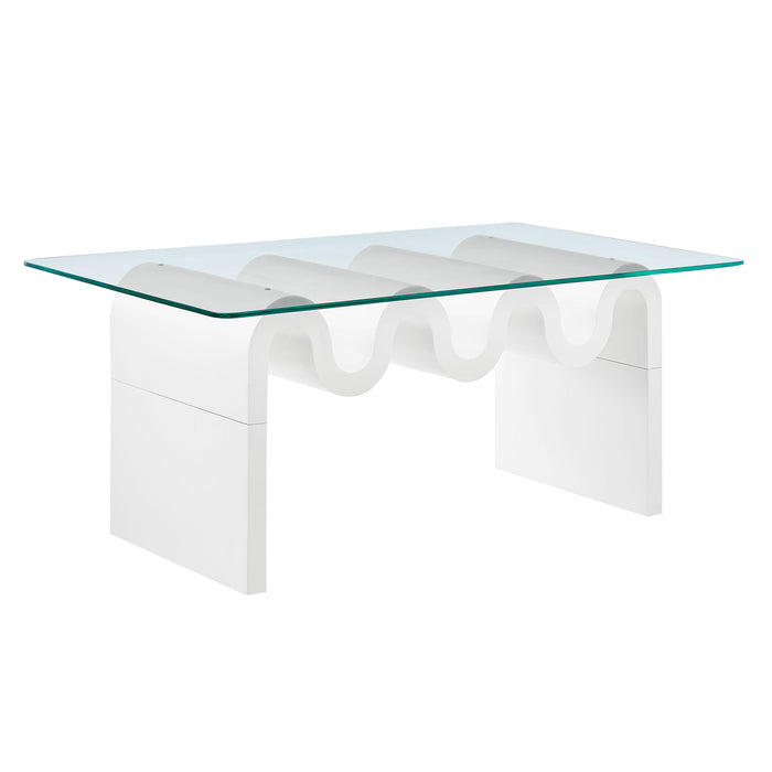 Ondine Glass Top Coffee Table by Modway