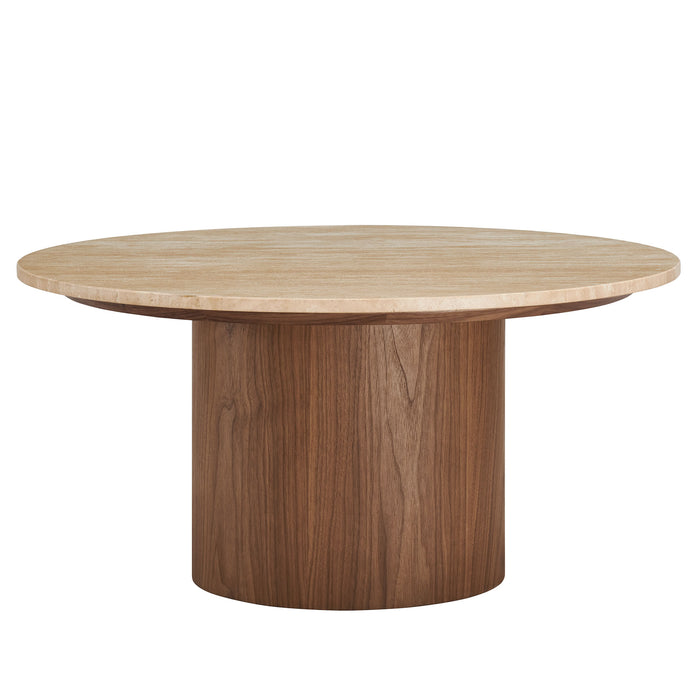 Kioni Round Travertine Coffee Table by Modway