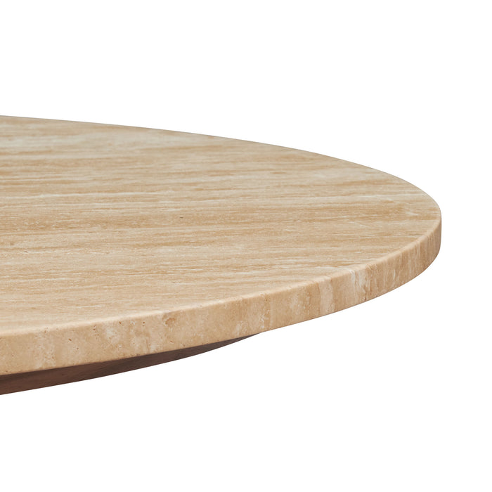 Kioni Round Travertine Coffee Table by Modway