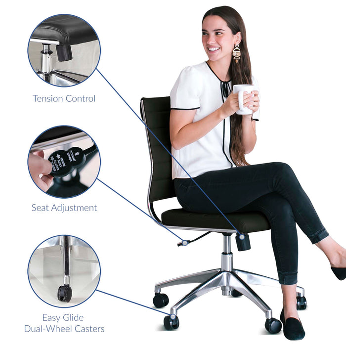 Jive Armless Mid Back Office Chair by Modway