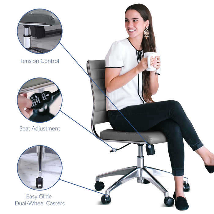 Jive Armless Mid Back Office Chair by Modway