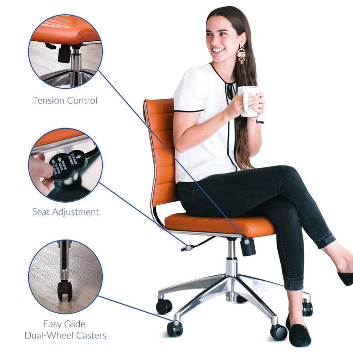 Jive Armless Mid Back Office Chair by Modway