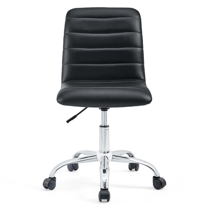 Ripple Armless Mid Back Vinyl Office Chair by Modway