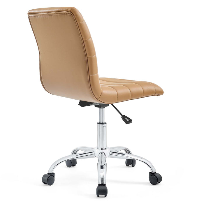 Ripple Armless Mid Back Vinyl Office Chair by Modway