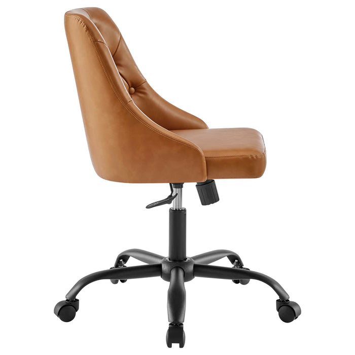 Distinct Tufted Swivel Vegan Leather Office Chair by Modway