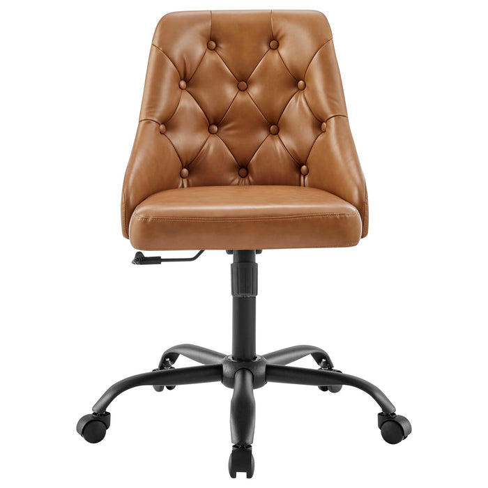 Distinct Tufted Swivel Vegan Leather Office Chair by Modway